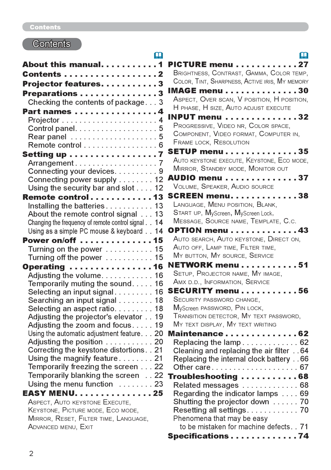 Dukane 8755J-RJ, 8920H-RJ, 8919H-RJ user manual Contents 