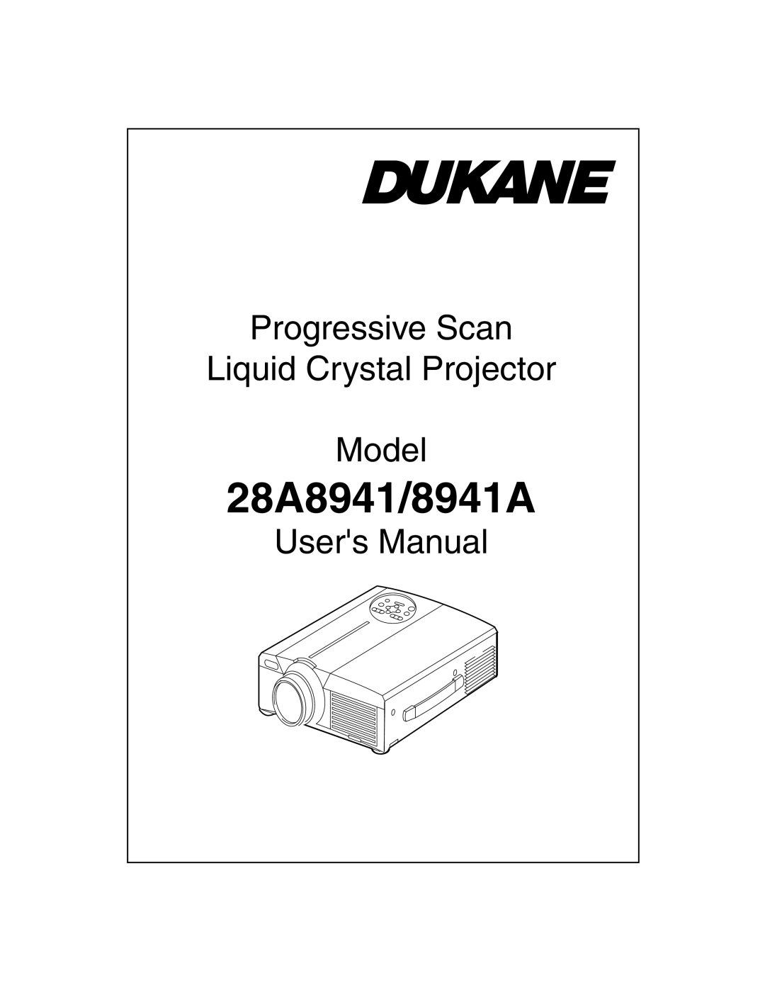 Dukane user manual 28A8941/8941A 