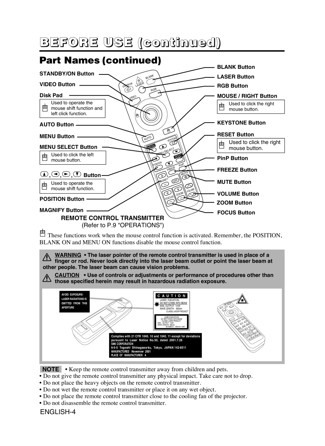 Dukane 8941A, 28A8941 user manual ENGLISH-4 