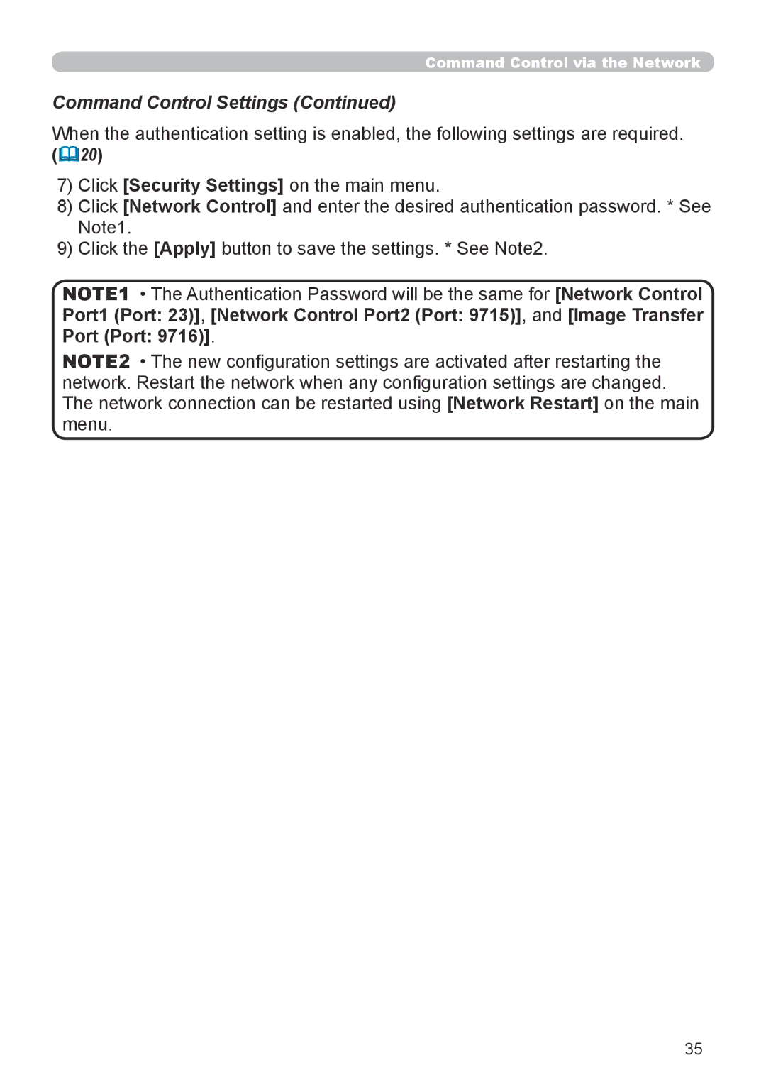 Dukane 8943, 8918 user manual Command Control Settings, 20 