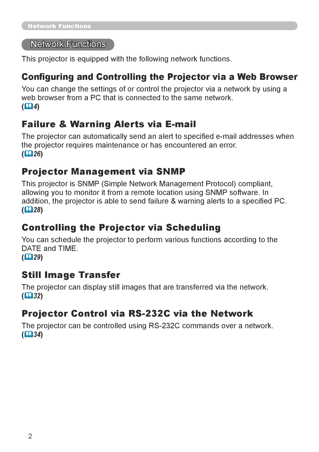 Dukane 8918 Failure & Warning Alerts via E-mail, Projector Management via Snmp, Controlling the Projector via Scheduling 