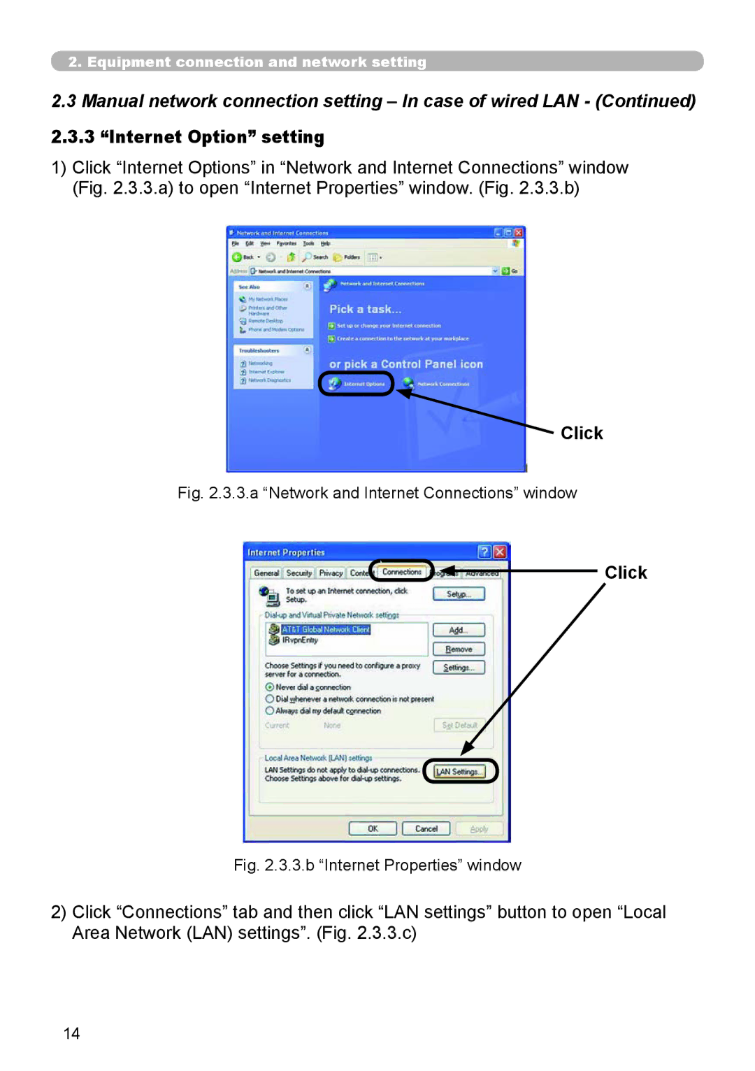 Dukane 8944 user manual Internet Option setting, Click 