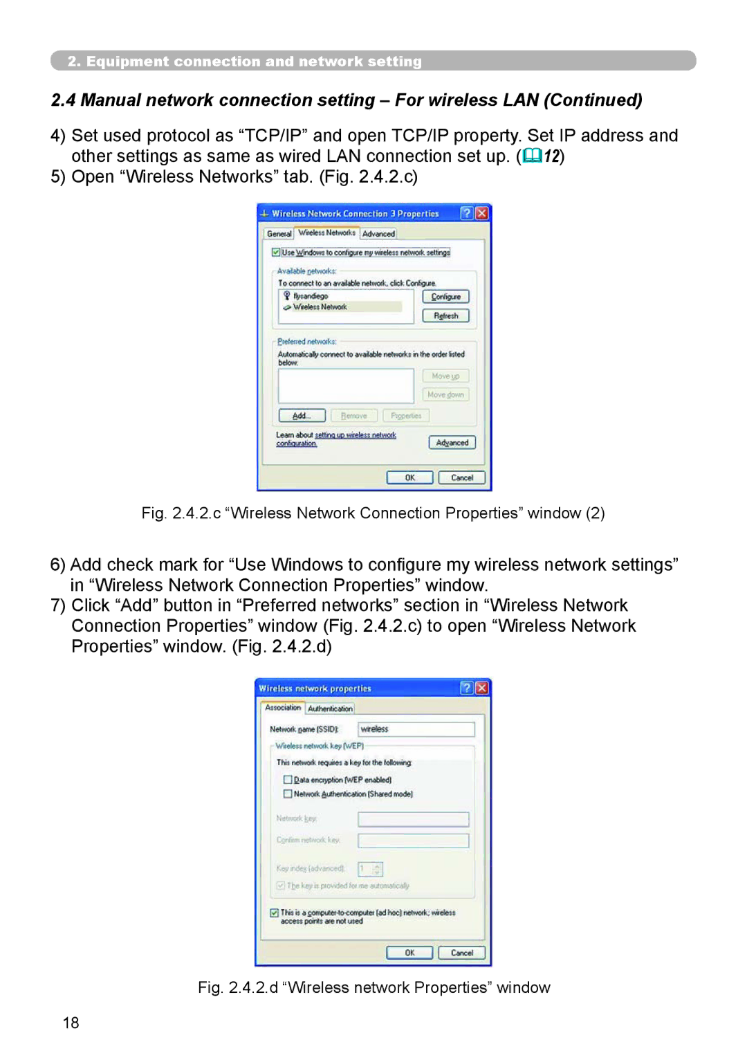 Dukane 8944 user manual c Wireless Network Connection Properties window 