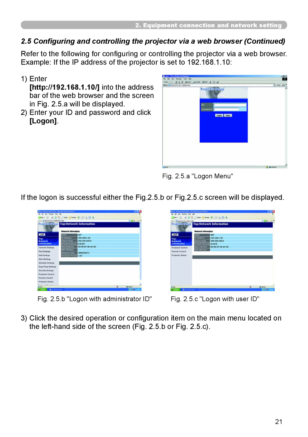 Dukane 8944 user manual Enter your ID and password and click, Logon 