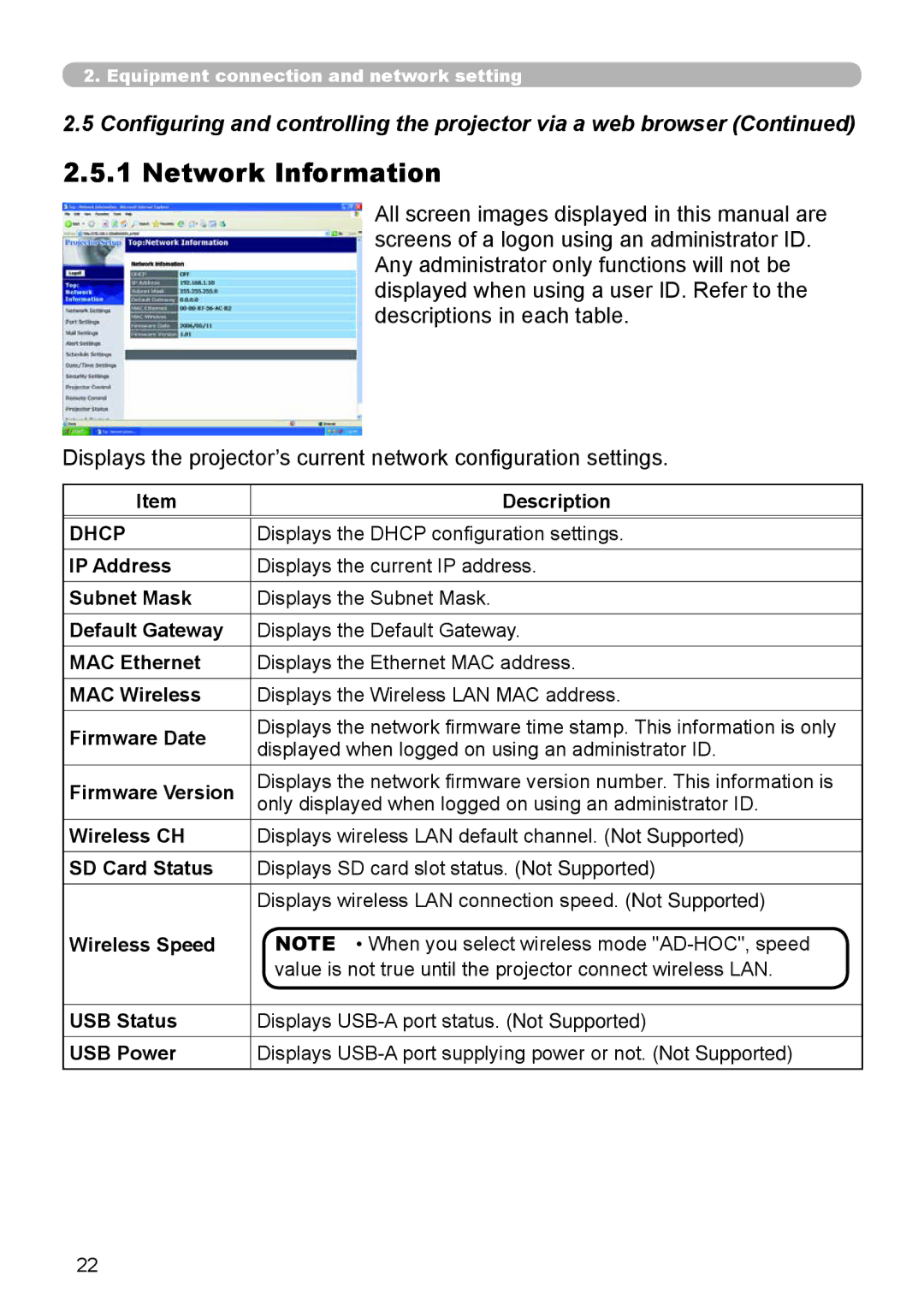 Dukane 8944 user manual Network Information, Dhcp 