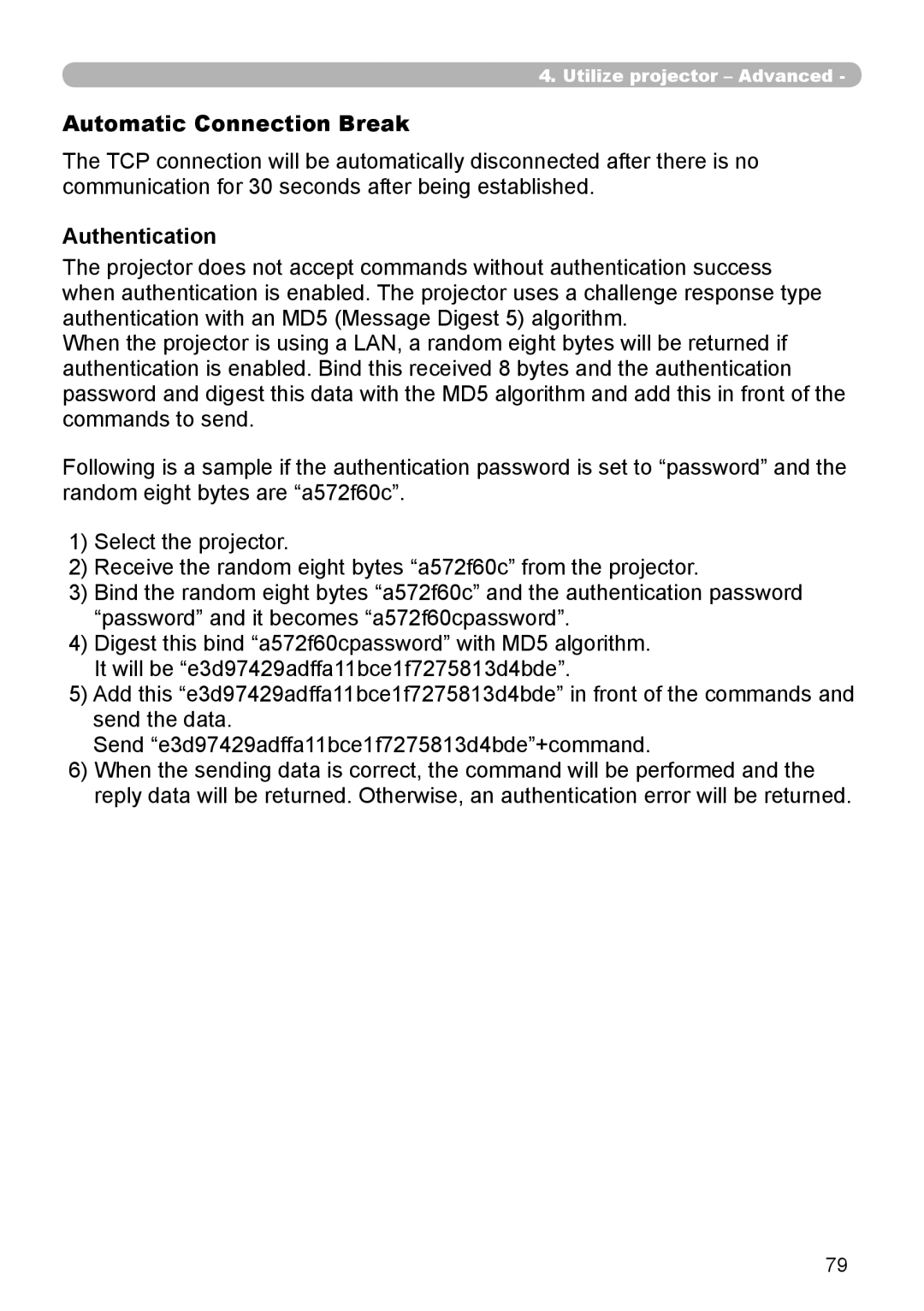 Dukane 8944 user manual Automatic Connection Break, Authentication 