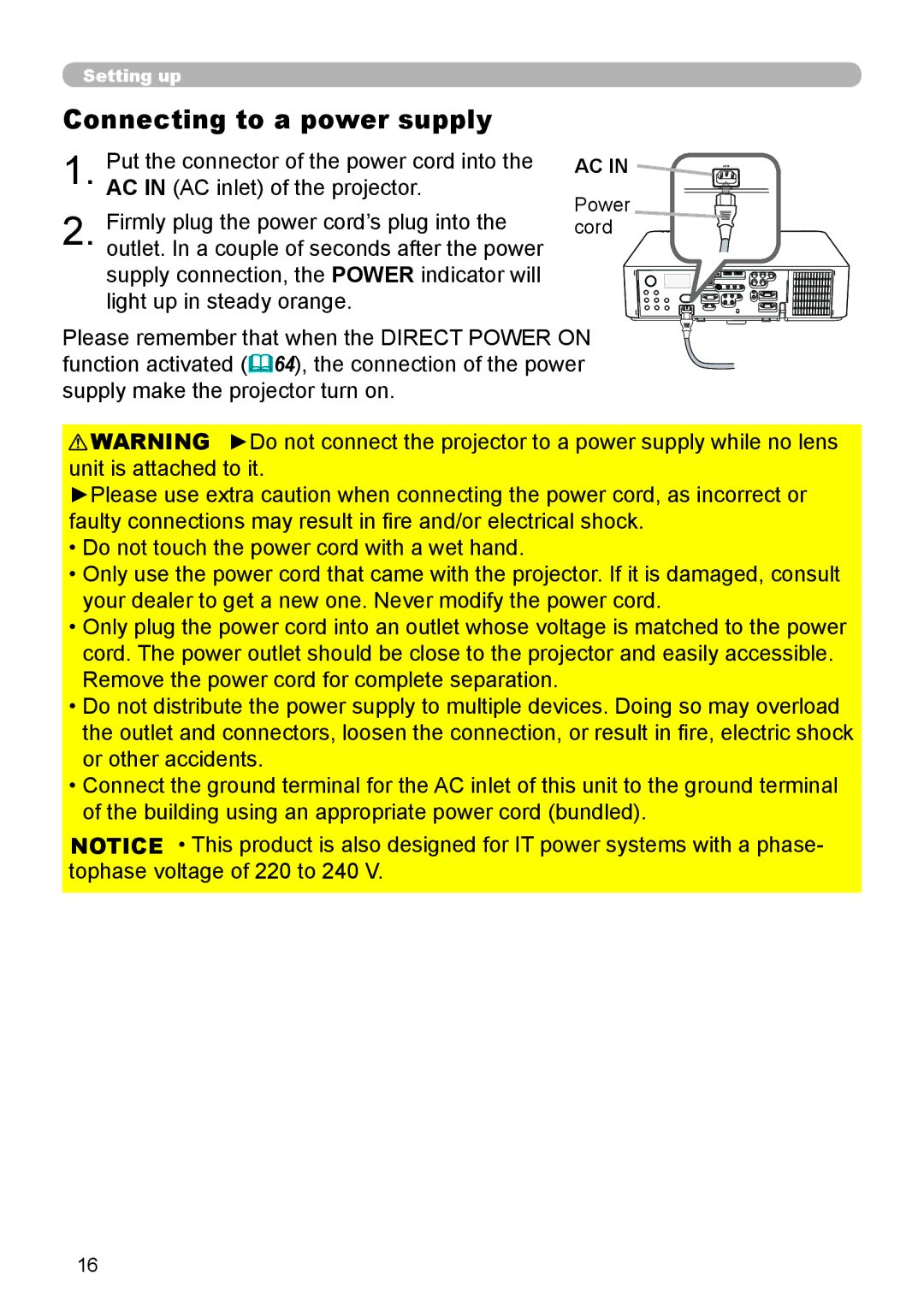 Dukane 8974WU, 8970, 8971, 8973W, 976SX, 8975WU, 8972W user manual Connecting to a power supply 