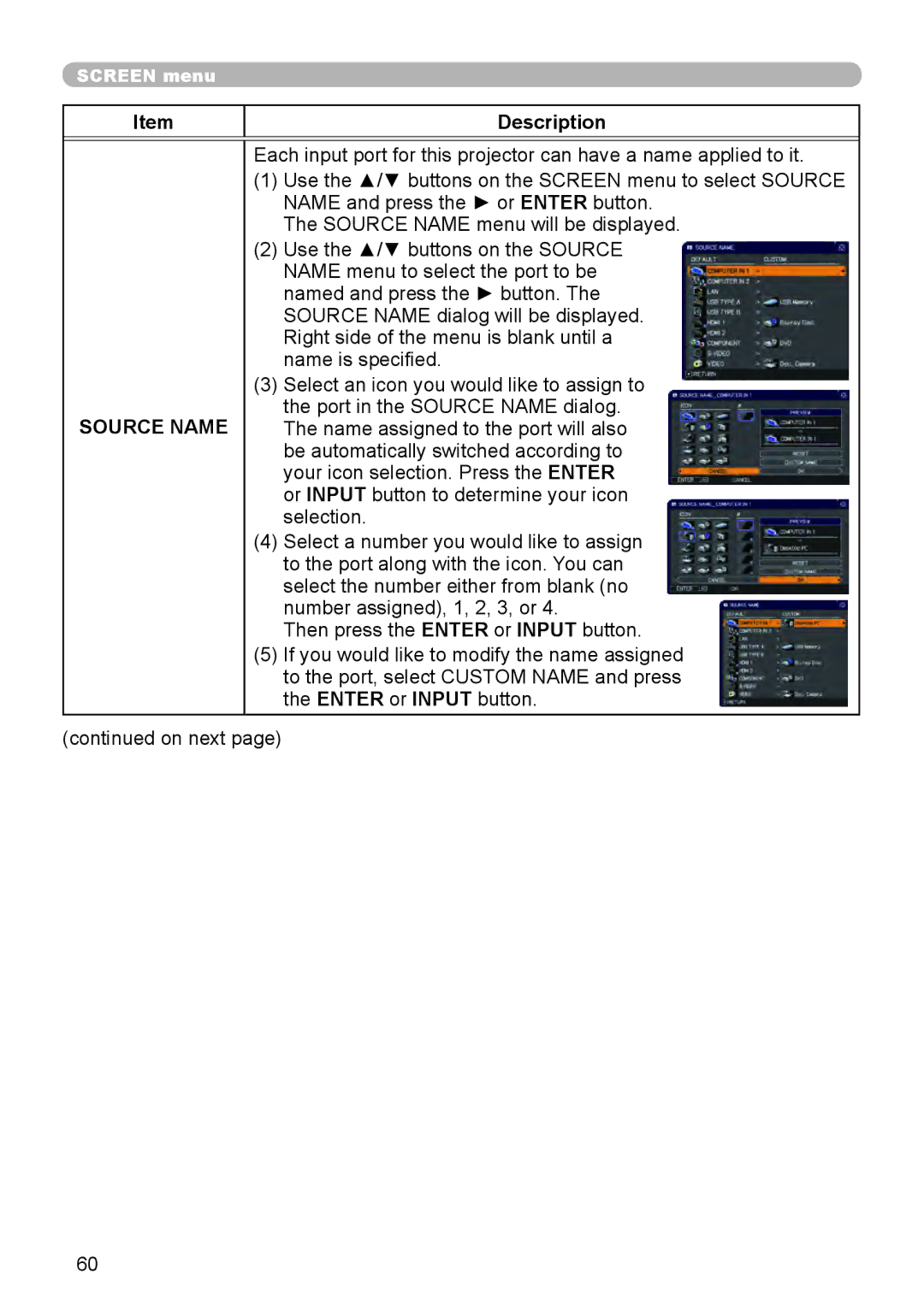 Dukane 976SX, 8970, 8971, 8974WU, 8973W, 8975WU, 8972W user manual Source Name 