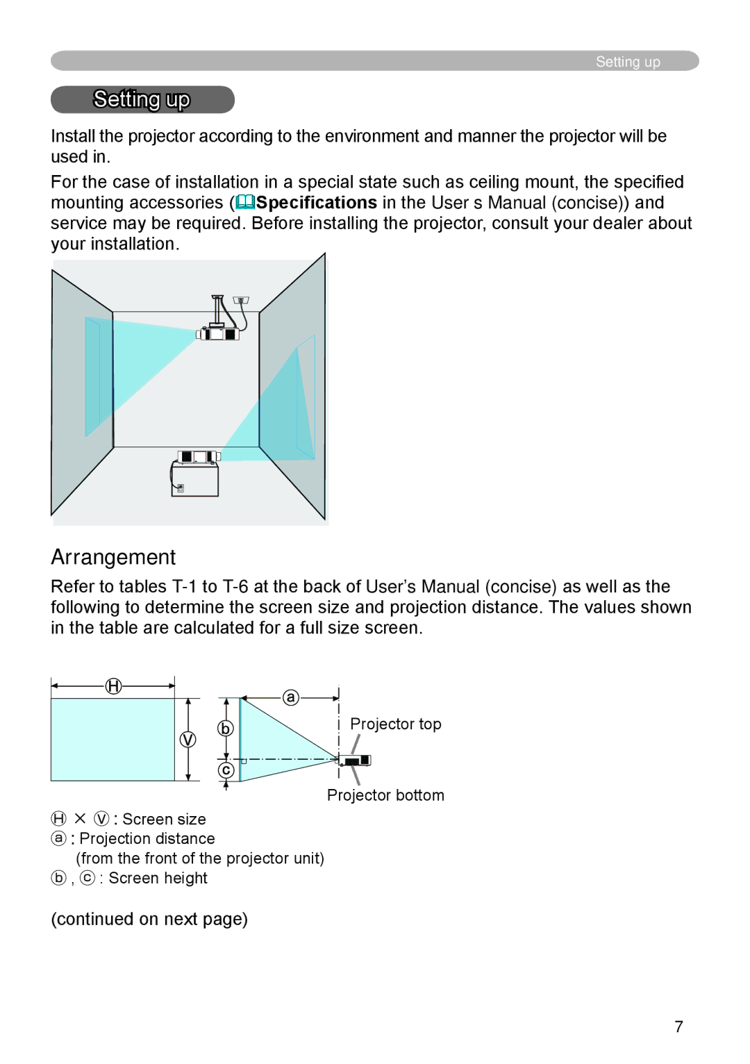 Dukane 8970, 8971, 8974WU, 8973W, 976SX, 8975WU, 8972W user manual Setting up, Arrangement 