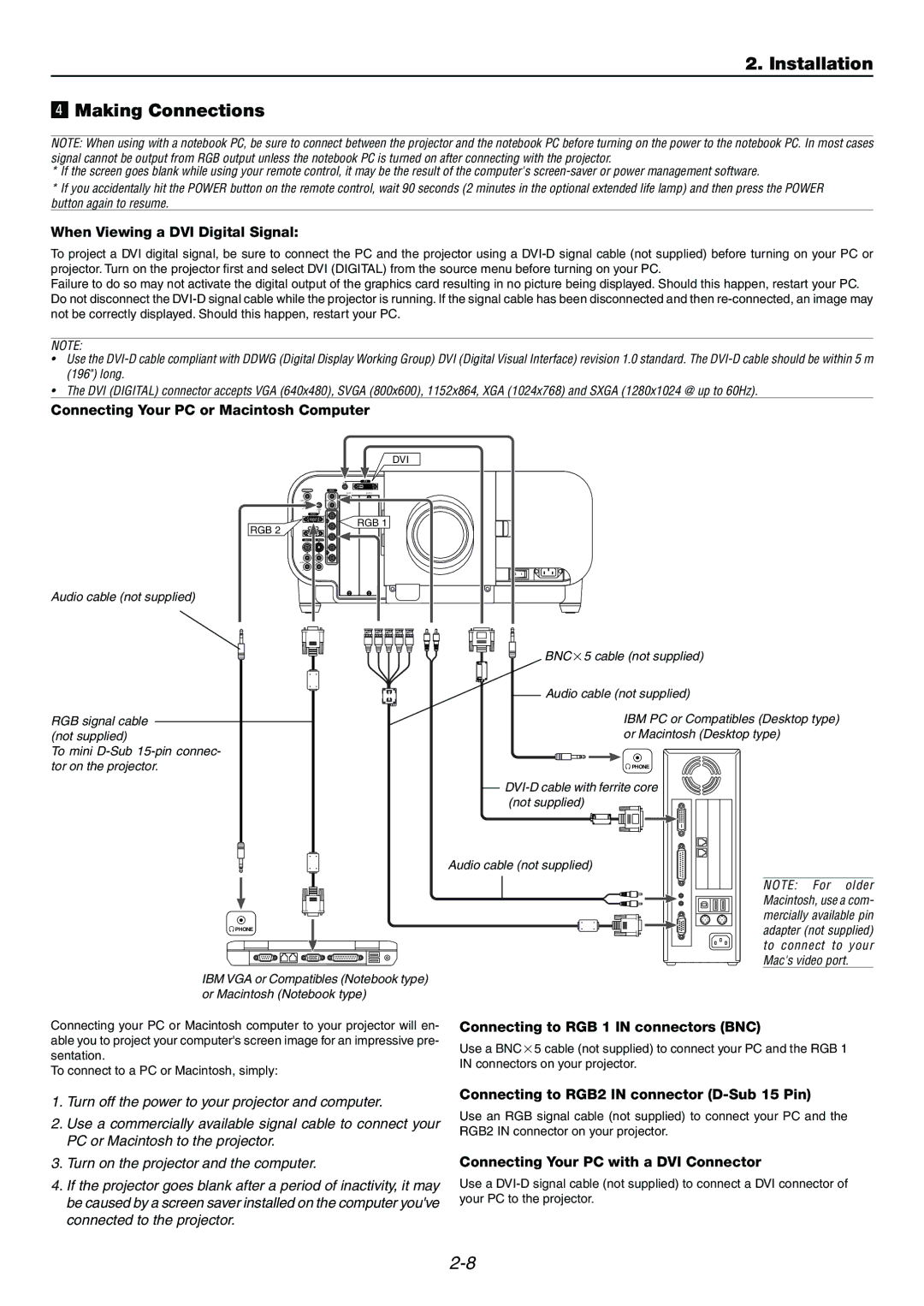 Dukane 9060 user manual Installation Making Connections 