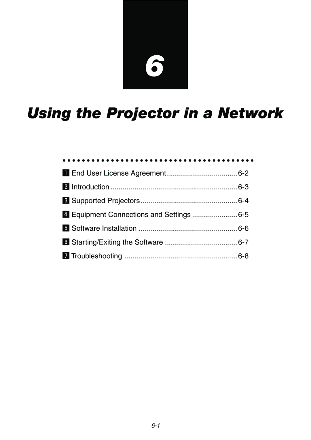 Dukane 9060 user manual Using the Projector in a Network 