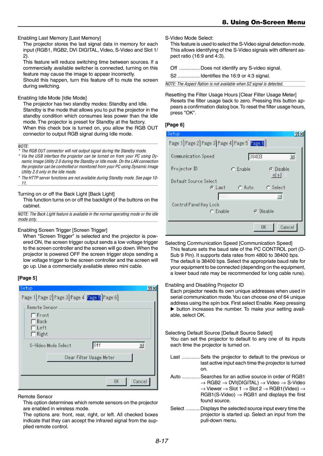 Dukane 9060 user manual Identifies the 169 or 43 signal, Enabling and Disabling Projector ID, Found source, Pull-down menu 