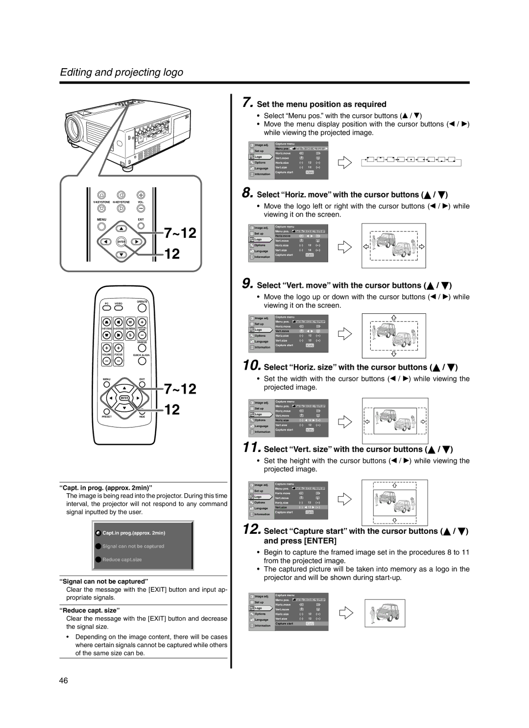 Dukane 9100HC manual Editing and projecting logo 