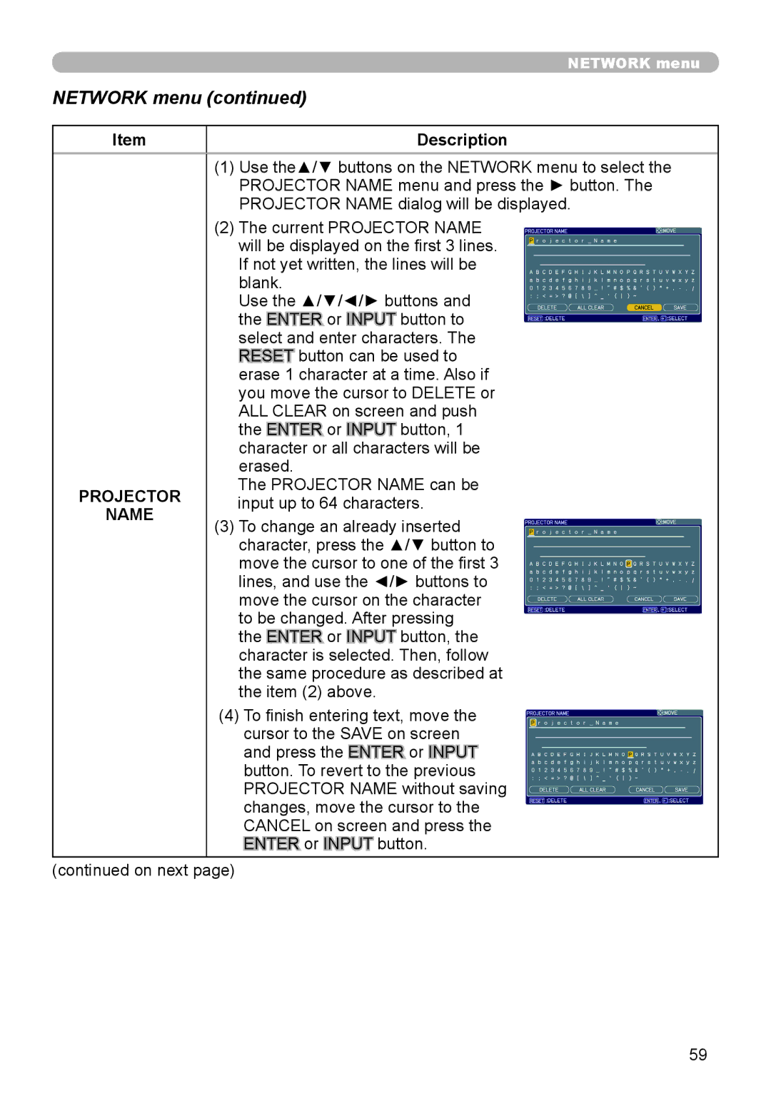 Dukane 9136 user manual Projector, Name 