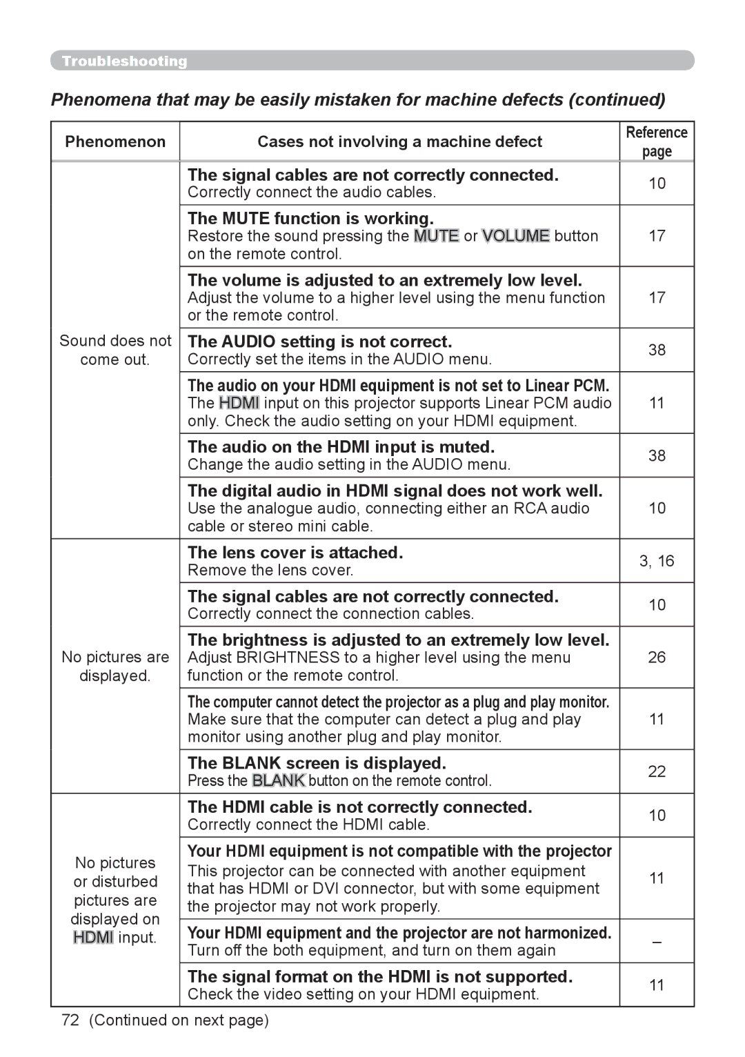 Dukane 9136 user manual Phenomena that may be easily mistaken for machine defects 