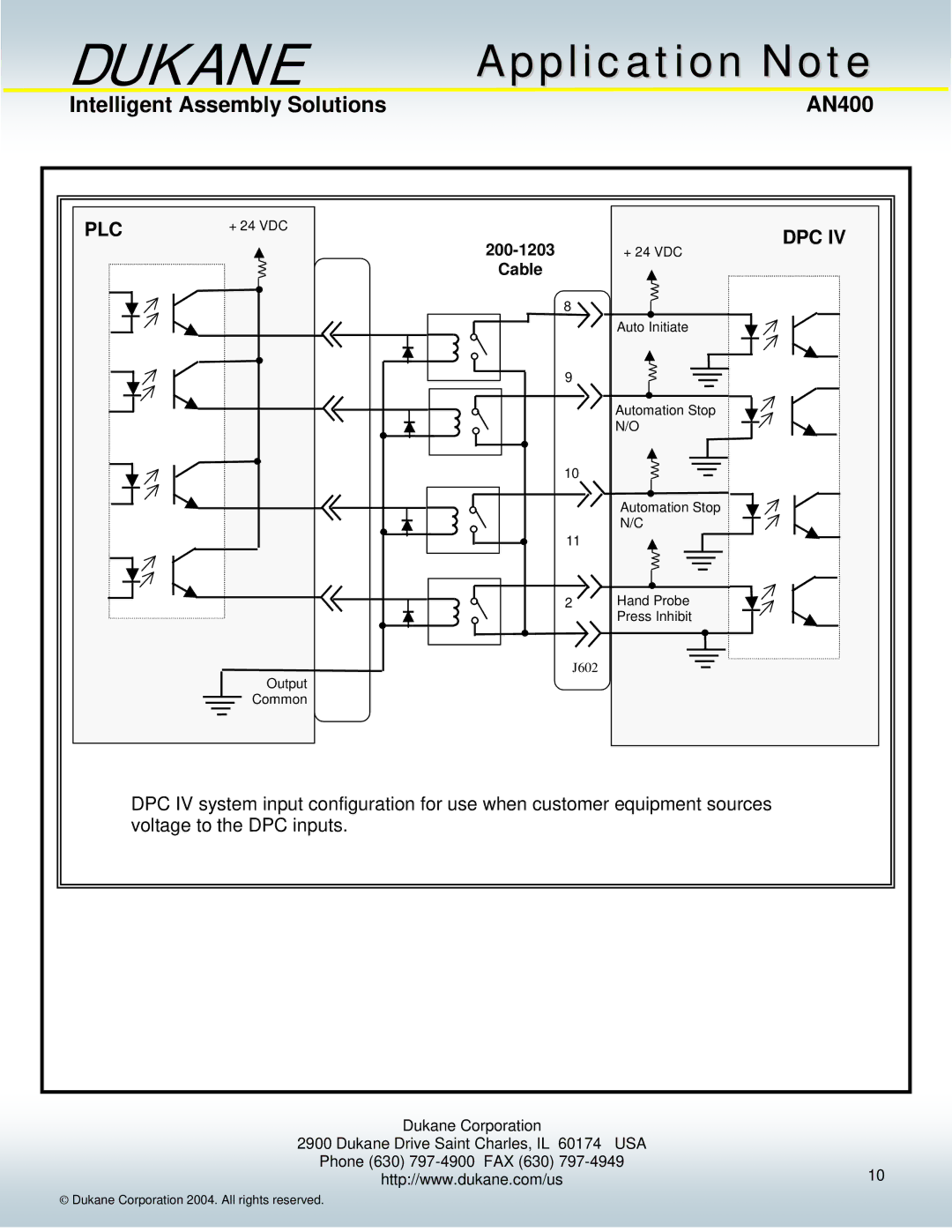 Dukane AN400 manual Dukane 