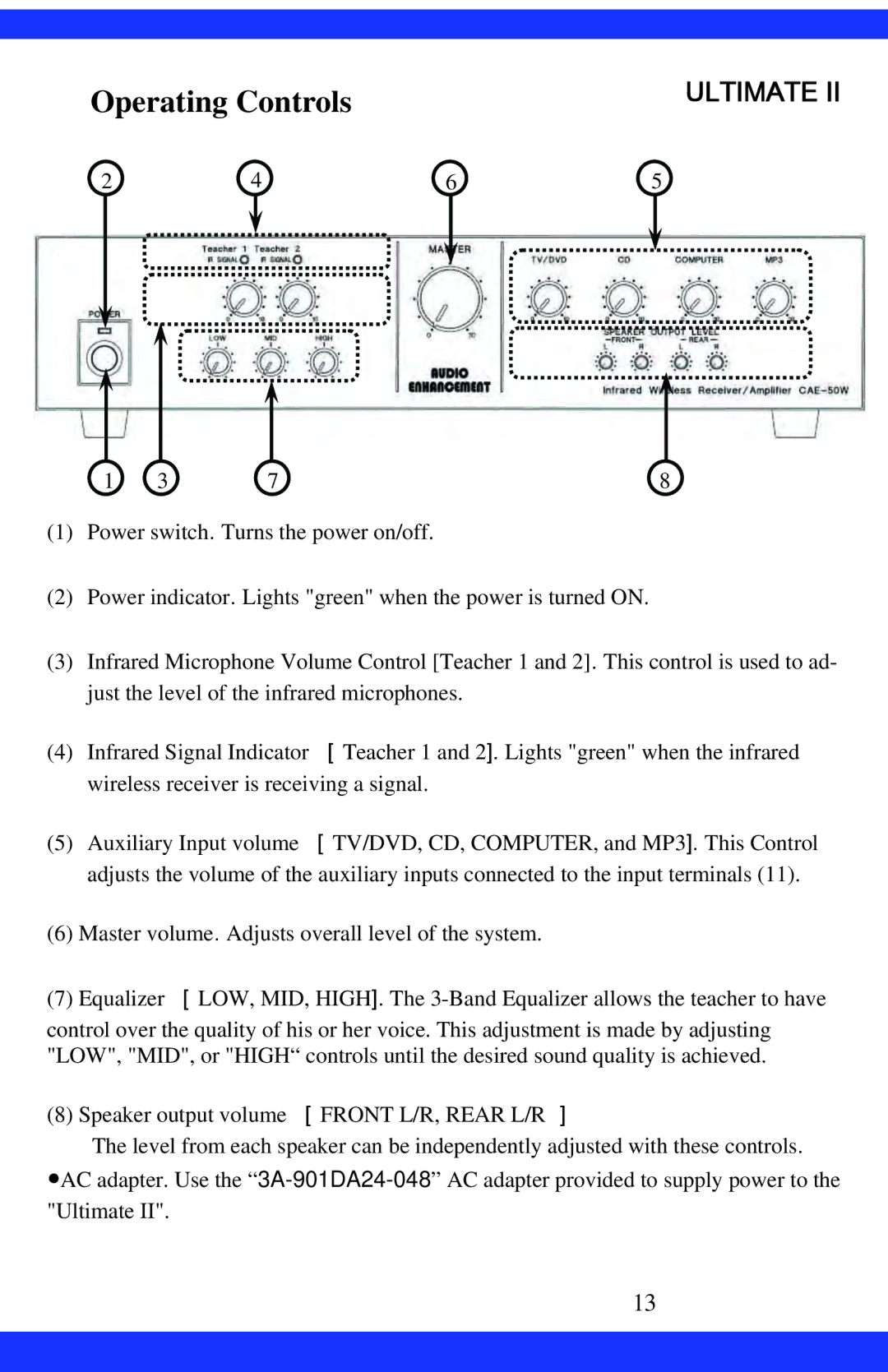 Dukane CAE-20W instruction manual Ultimate 