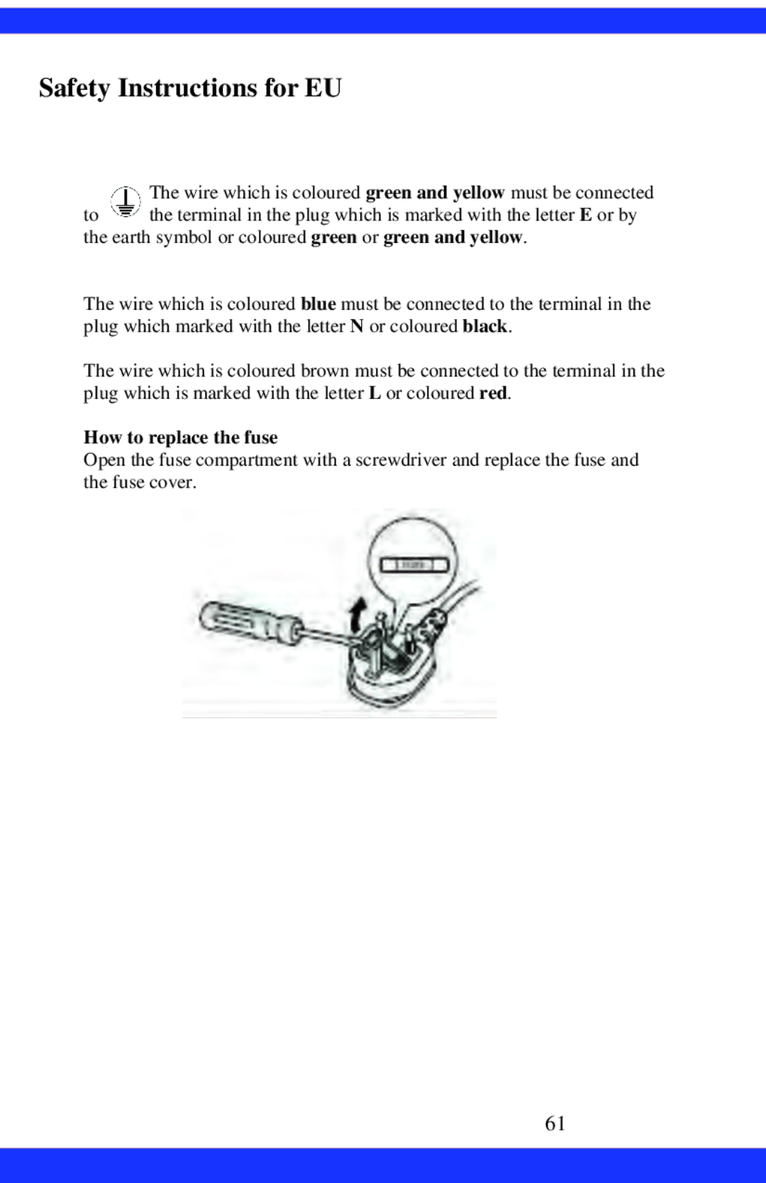 Dukane CAE-20W instruction manual How to replace the fuse 