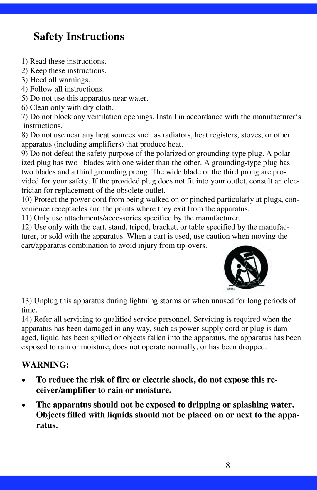 Dukane CAE-20W instruction manual Safety Instructions 