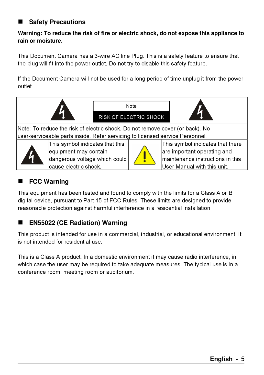 Dukane DVP508 user manual  Safety Precautions 