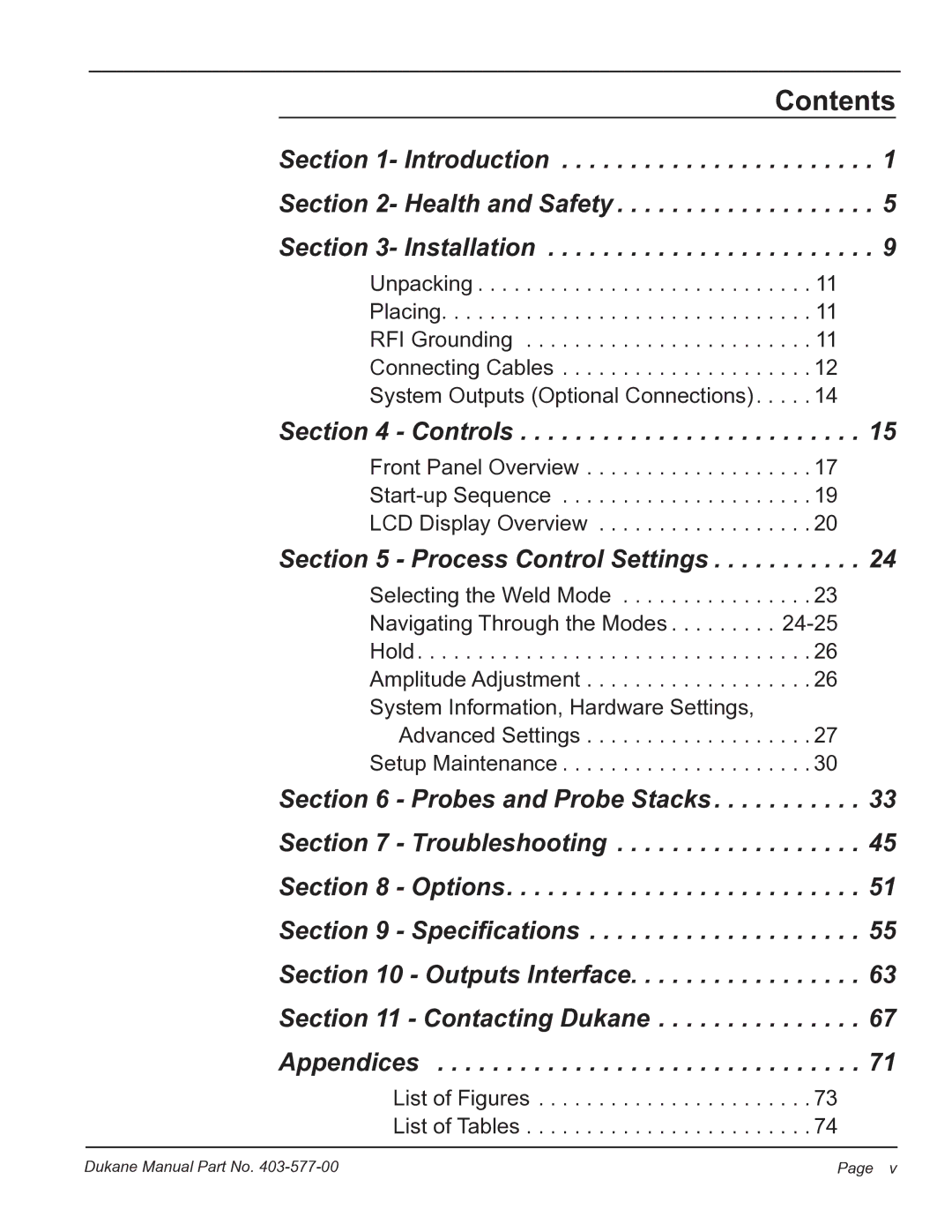 Dukane iQ Series user manual Contents 