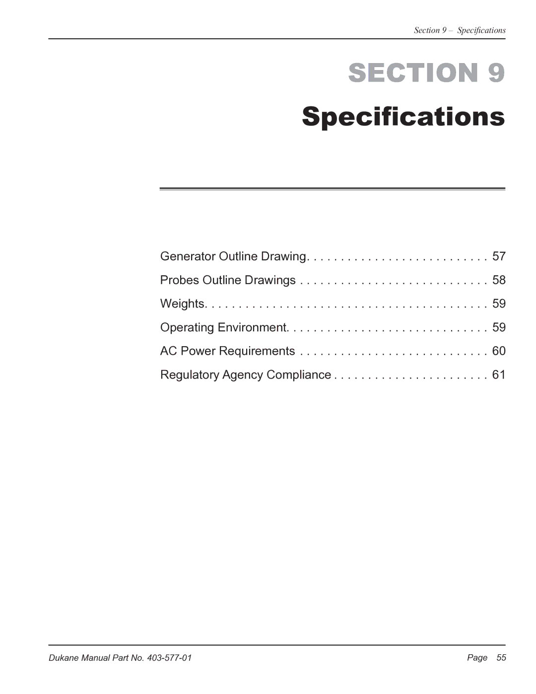 Dukane iQ Series user manual Specifications 