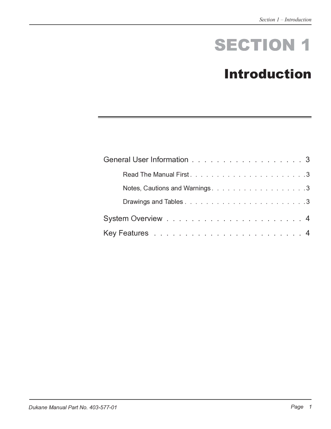 Dukane iQ Series user manual Section, Introduction 