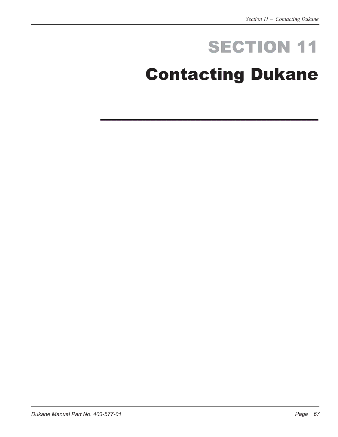 Dukane iQ Series user manual Contacting Dukane 