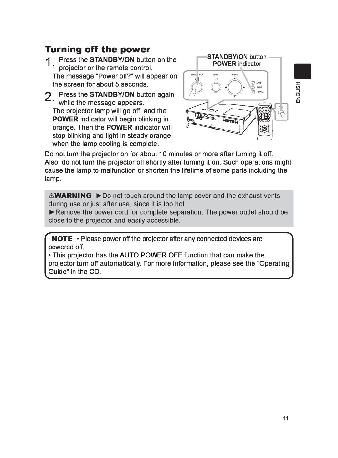 Dukane MODEL 8788 user manual Turning off the power 