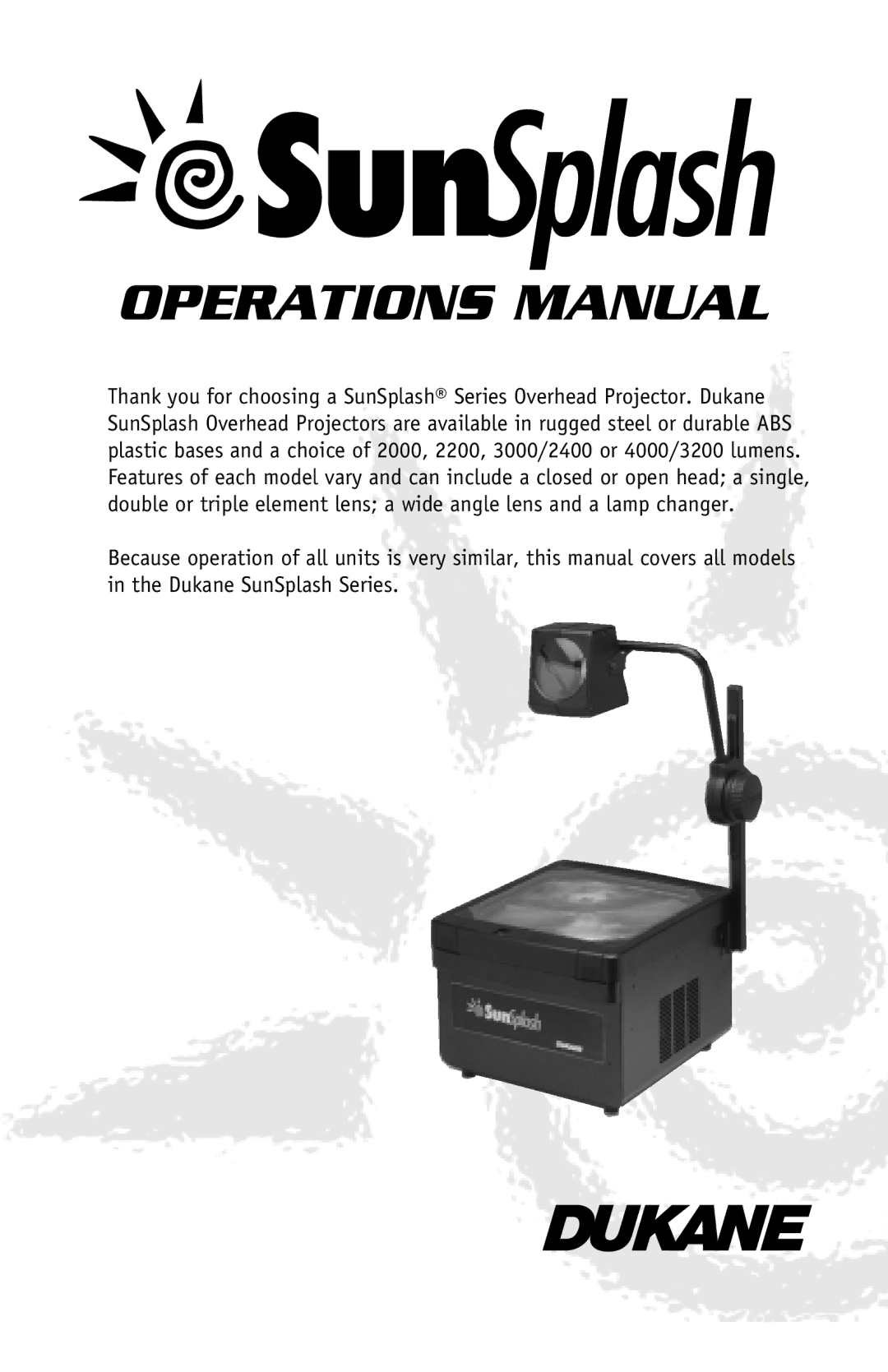 Dukane Projectors manual 