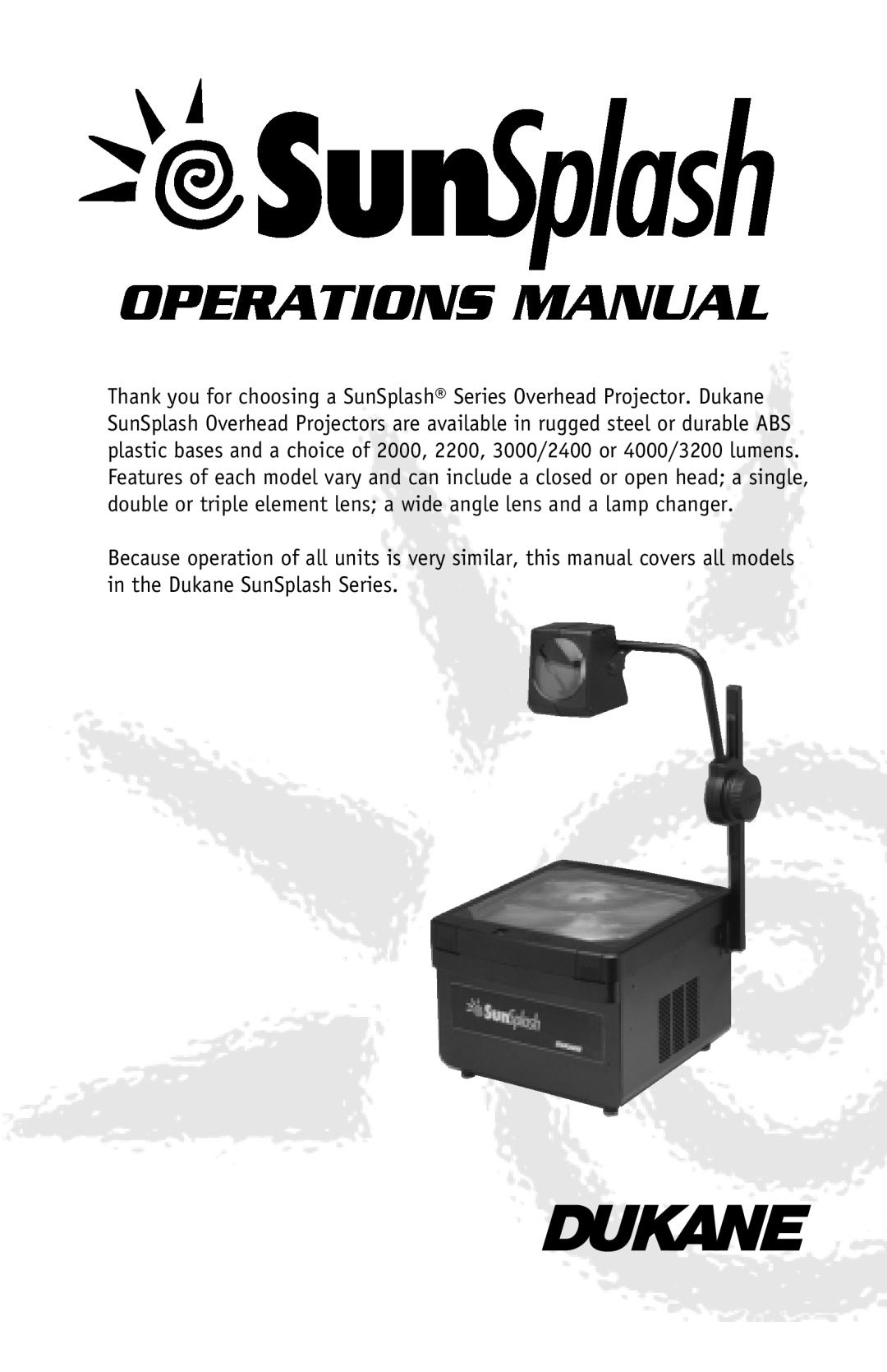 Dukane Projectors manual 