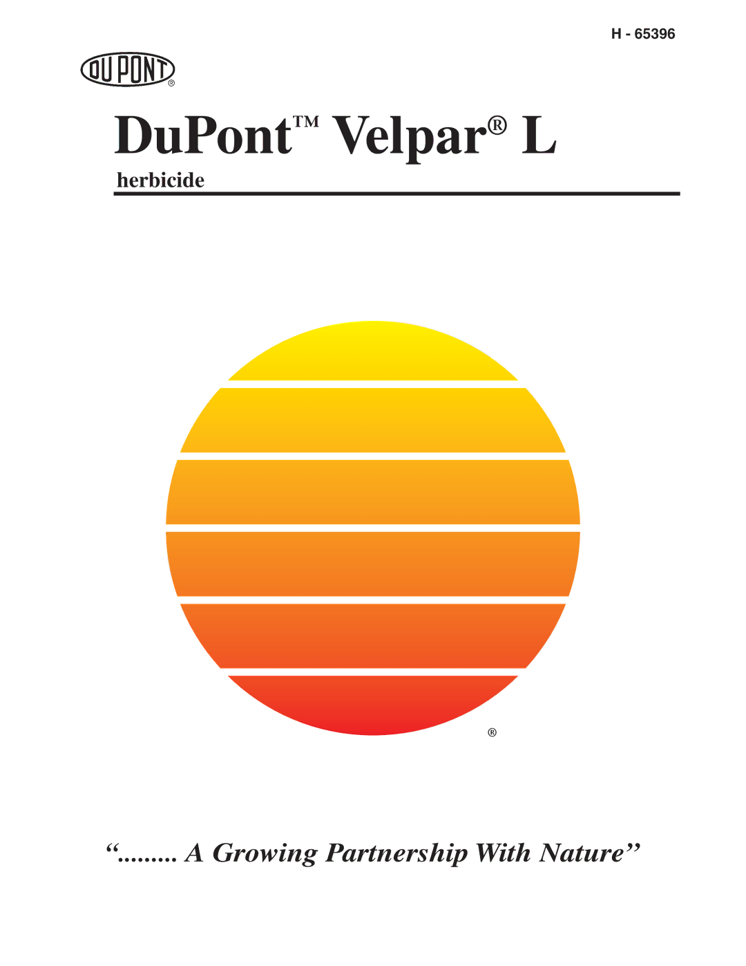 DuPont Authentication H - 65396 manual DuPont Velpar L 