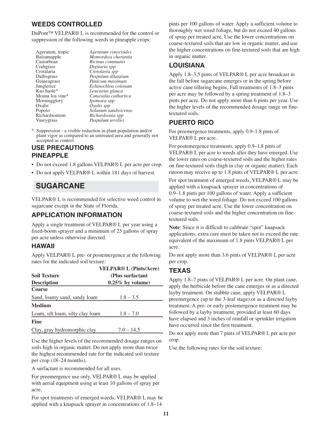 DuPont Authentication H - 65396 manual Sugarcane 