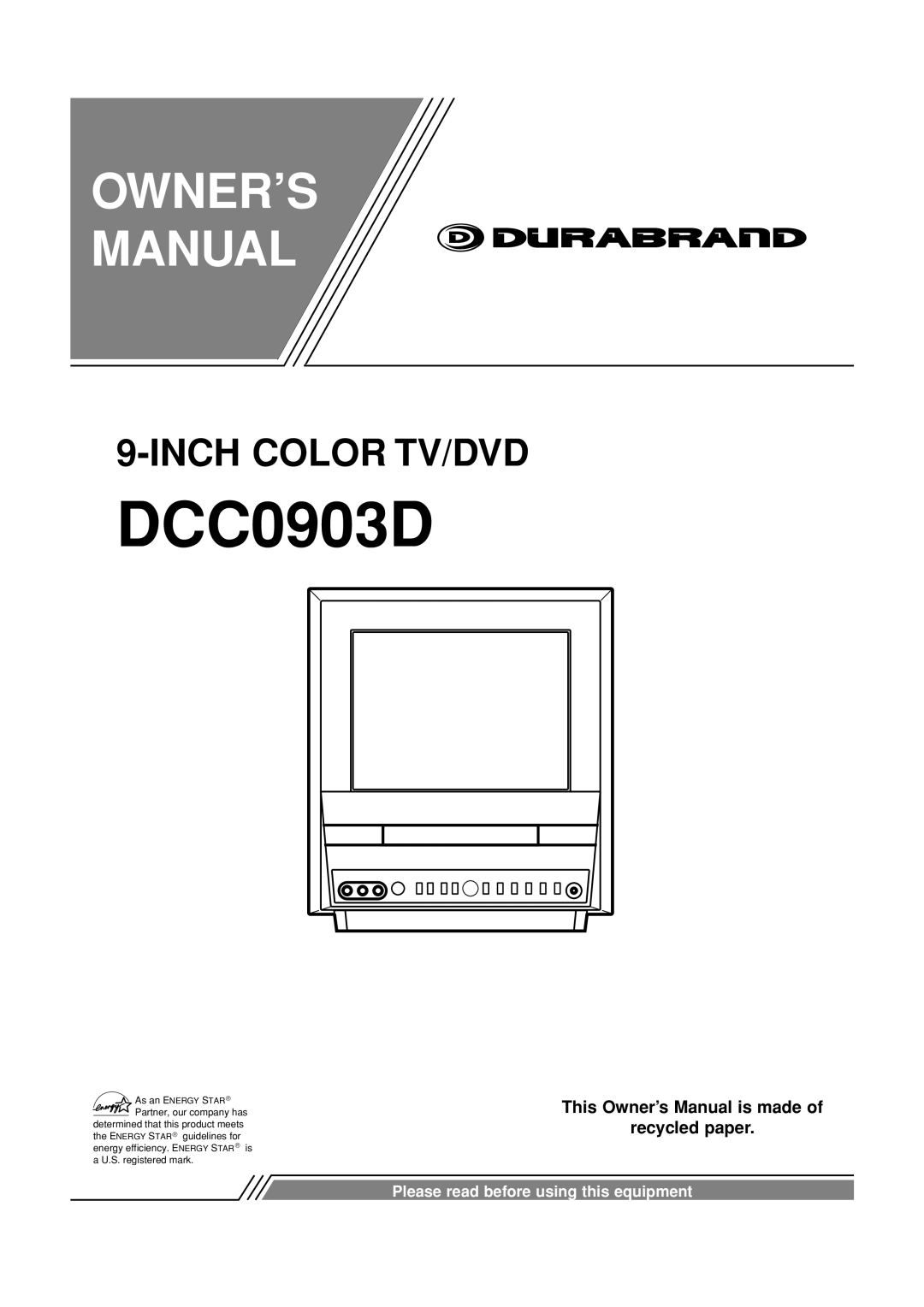 Durabrand DCC0903D owner manual 