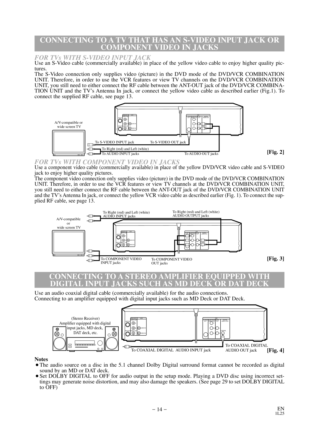 Durabrand DCD2203 owner manual For TVs with S-VIDEO Input Jack 