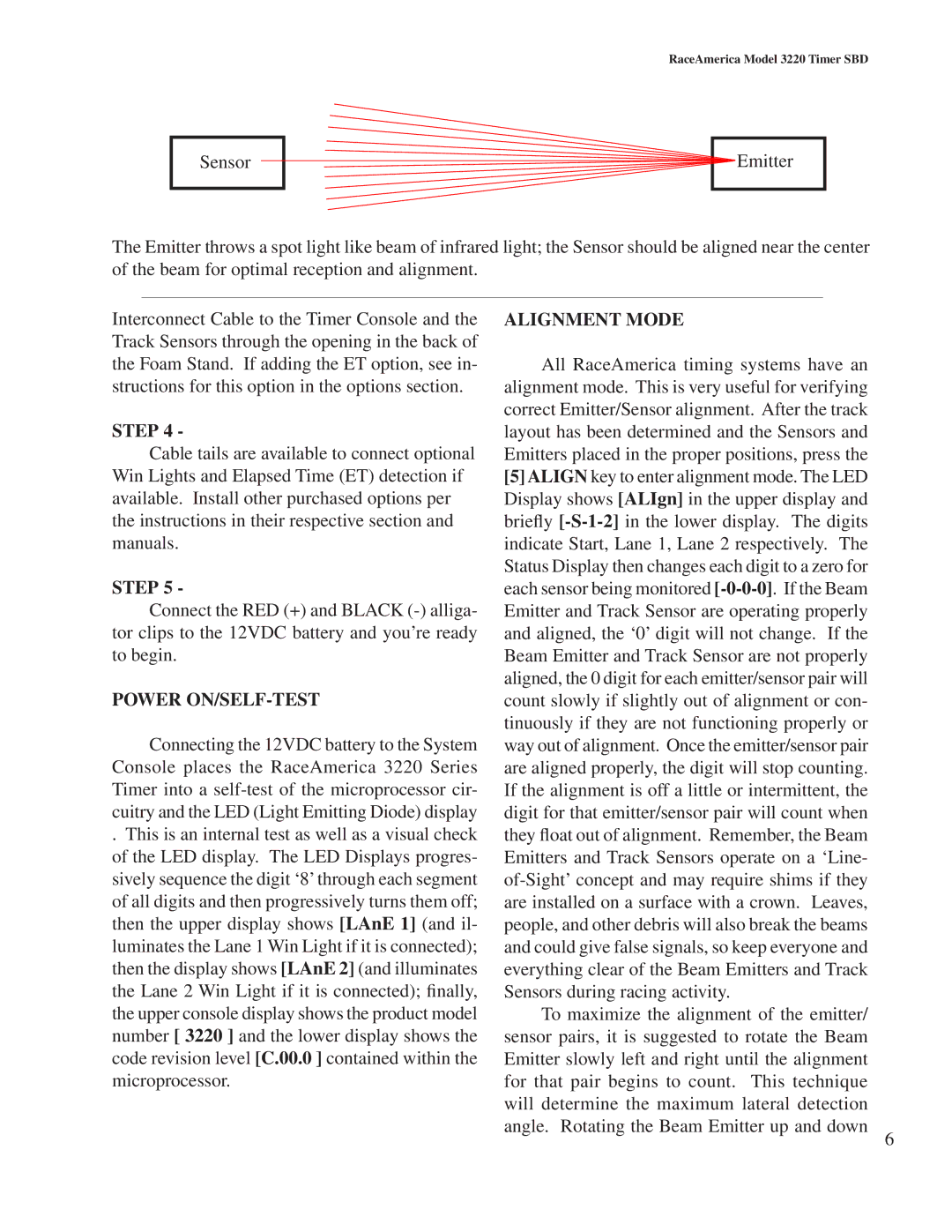 Duracell 3220 owner manual Power ON/SELF-TEST, Alignment Mode 