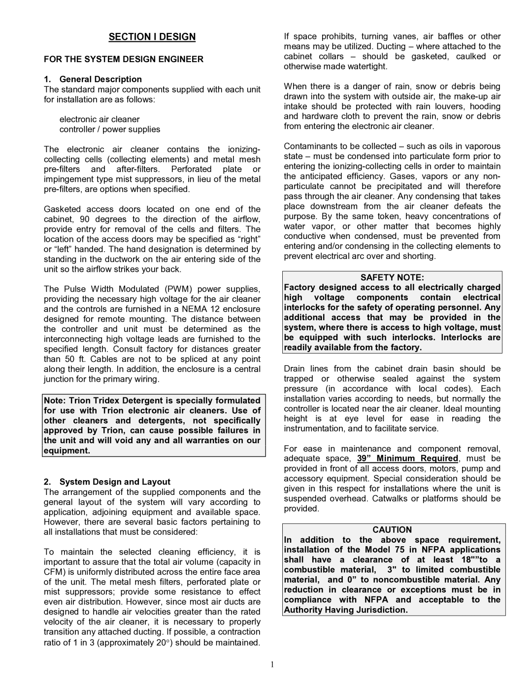 Duracell 75 manual Section I Design, General Description 