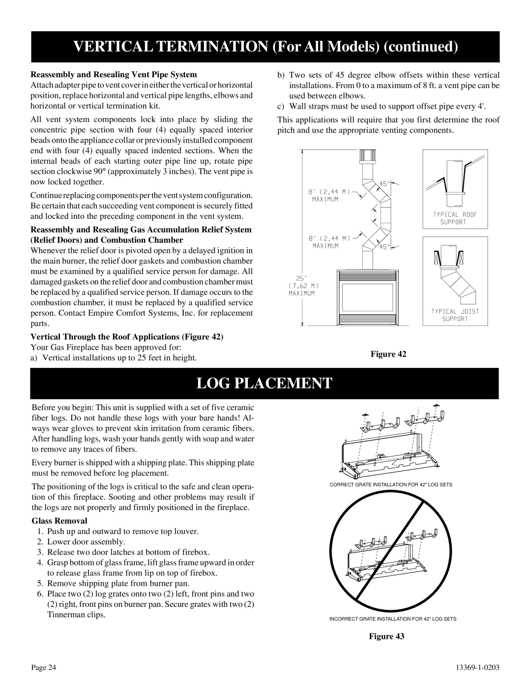 DVS 30-2 LOG Placement, Reassembly and Resealing Vent Pipe System, Vertical Through the Roof Applications Figure 