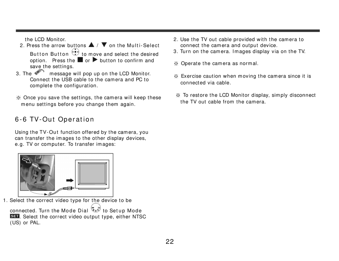 DXG Technology 321 manual TV-Out Operation 