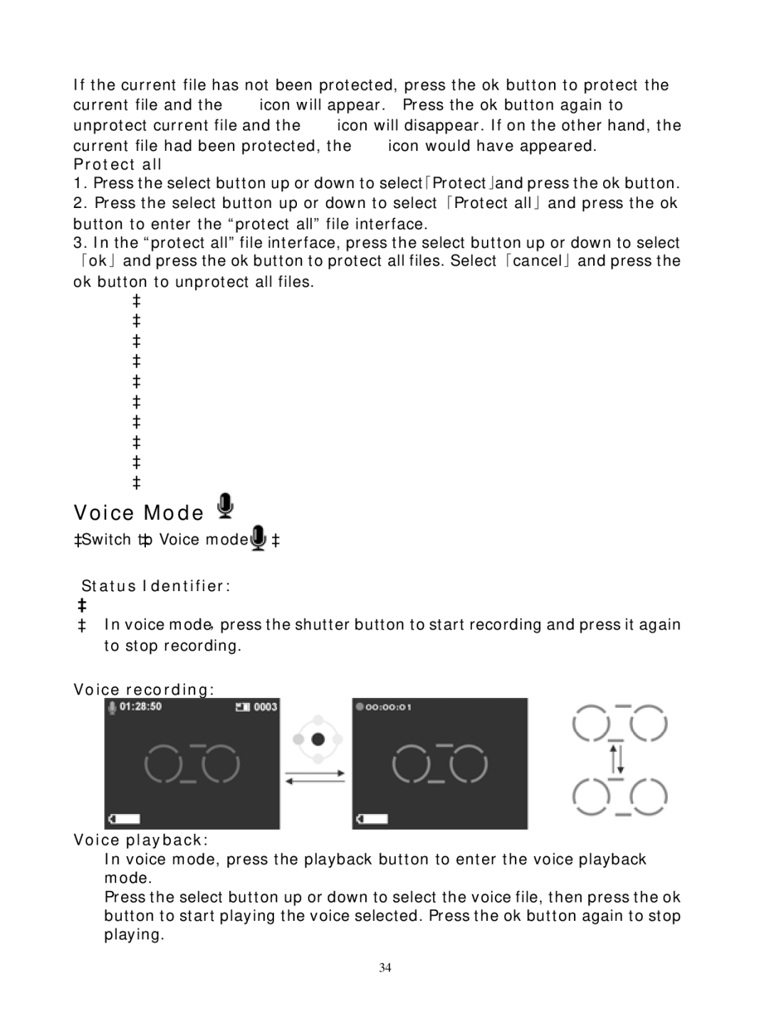 DXG Technology DXG-305VP manual Status Identifier, Voice recording Voice playback 