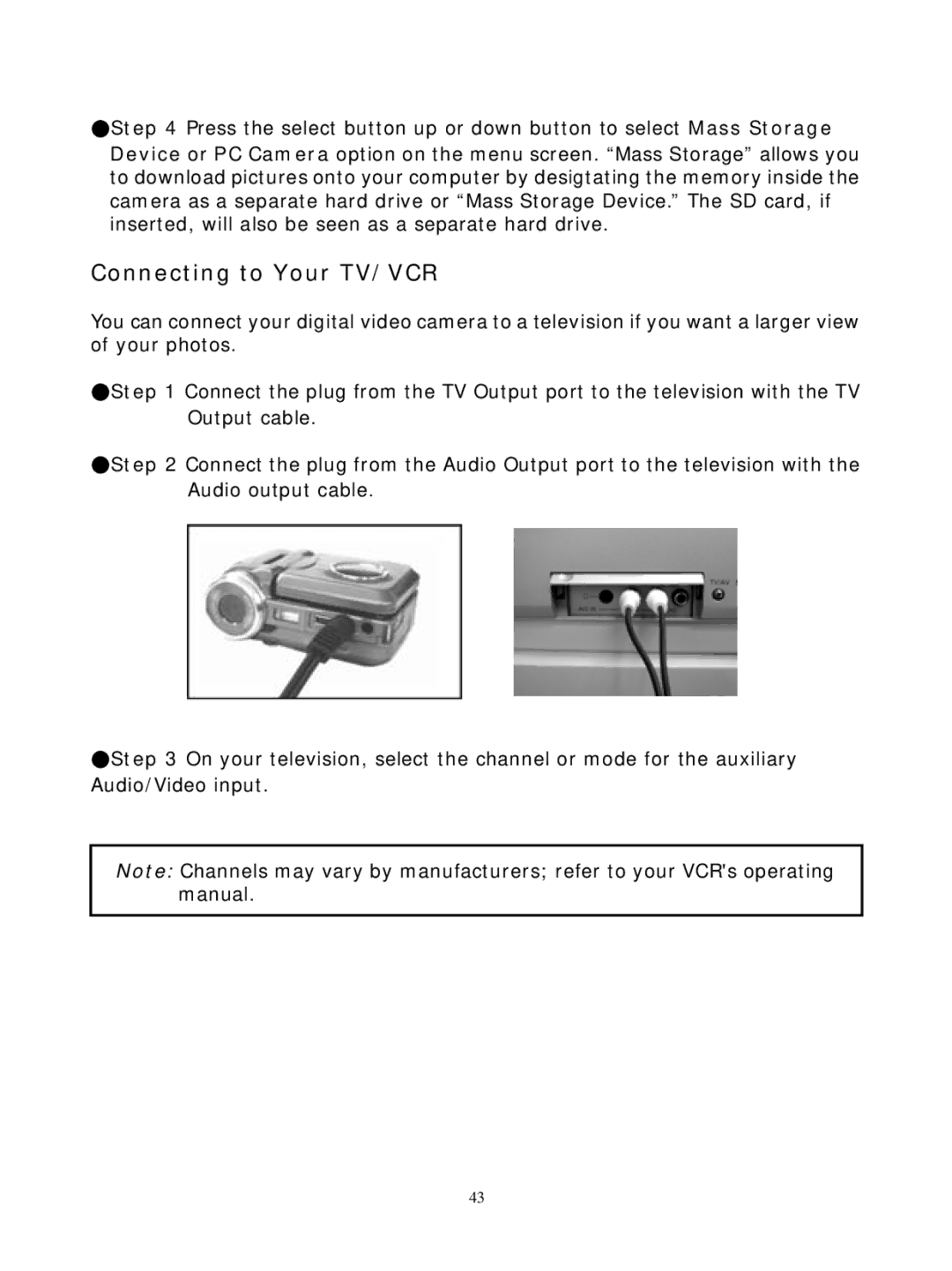 DXG Technology DXG-305VP manual Connecting to Your TV/VCR 