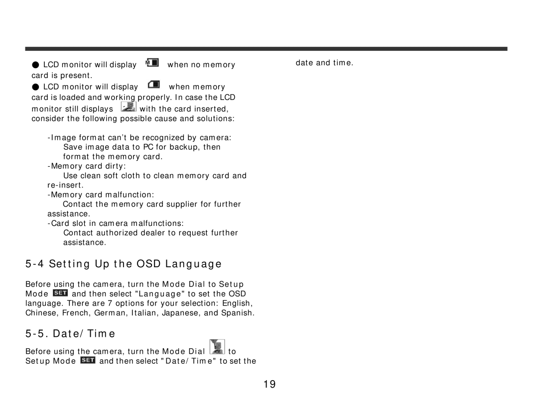 DXG Technology DXG-308 manual Setting Up the OSD Language, Date/Time 