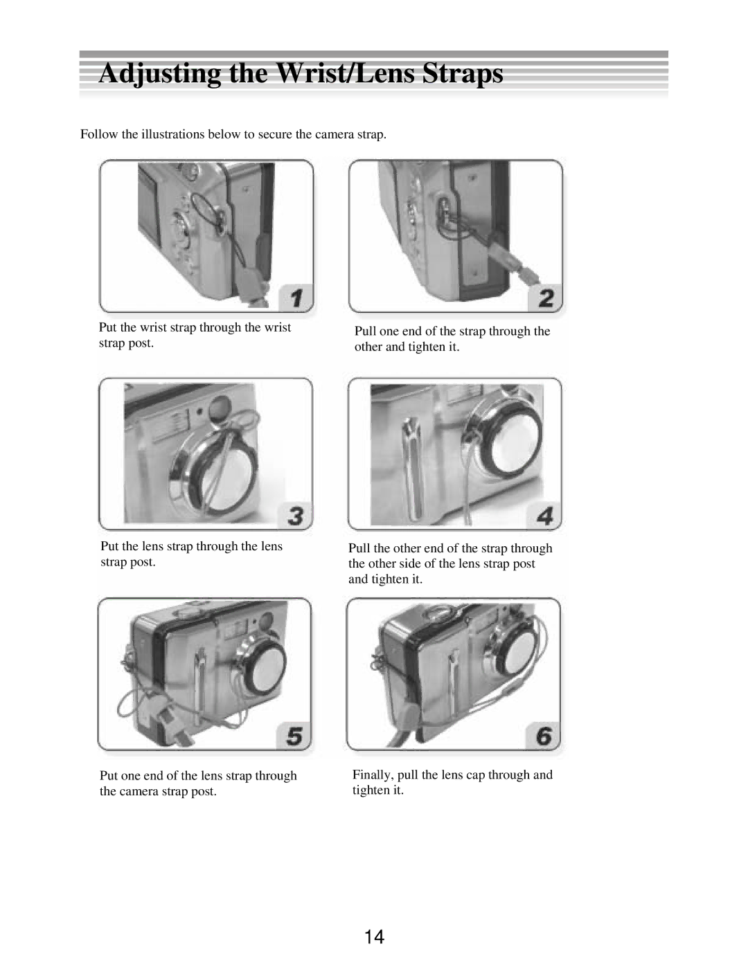 DXG Technology DXG-502 manual Adjusting the Wrist/Lens Straps 