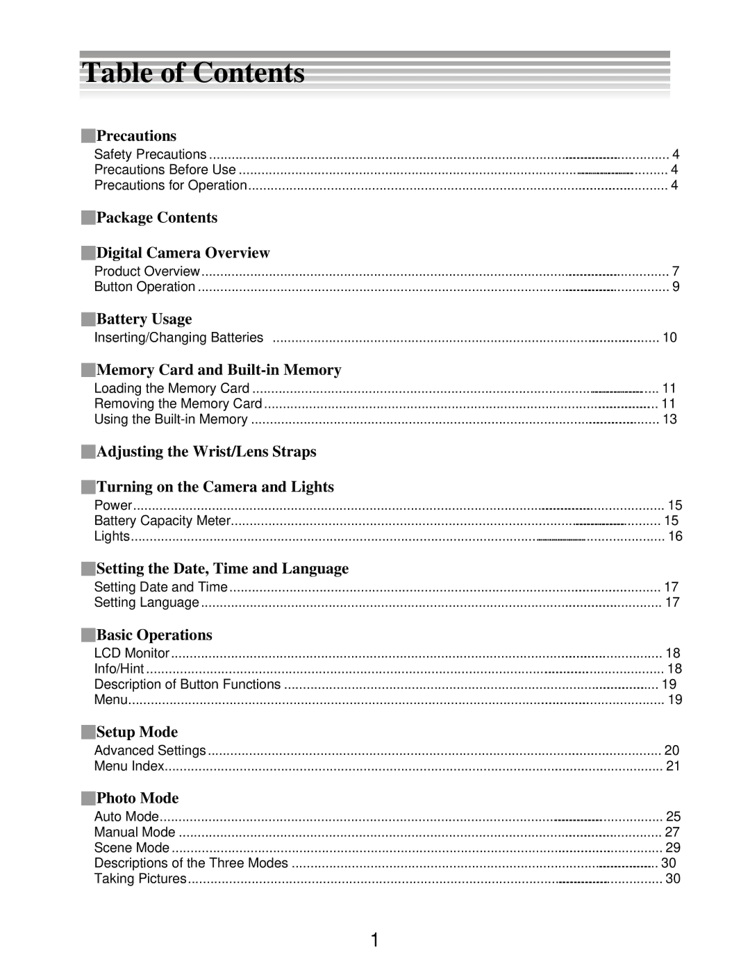 DXG Technology DXG-502 manual Table of Contents 