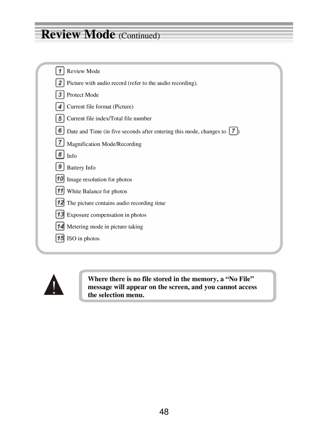 DXG Technology DXG-502 manual Review Mode 