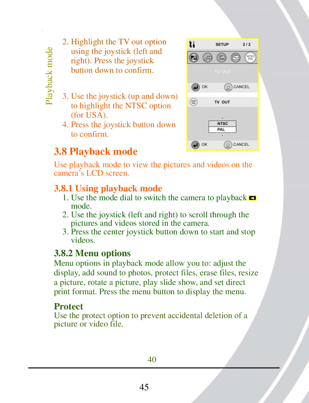 DXG Technology DXG-503 manual Playback mode 