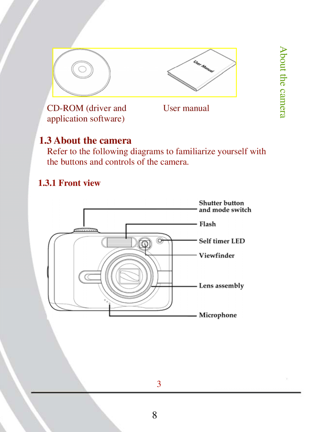 DXG Technology DXG-503 manual About the camera 