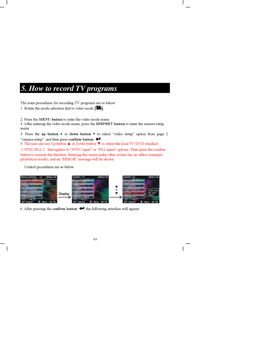 DXG Technology DXG-505V manual How to record TV programs 