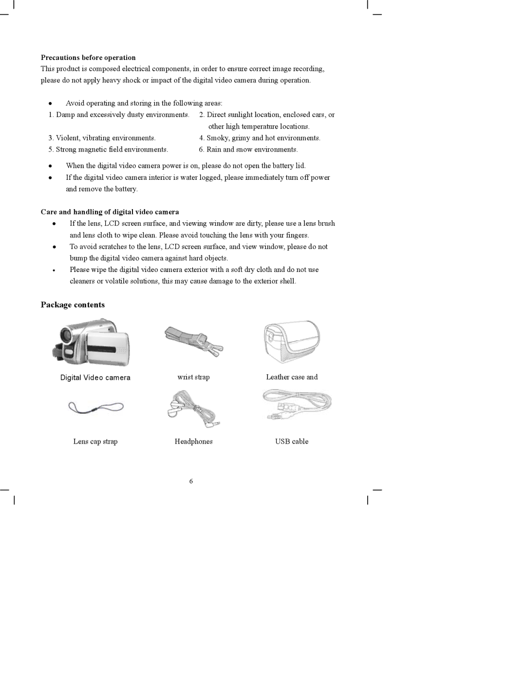 DXG Technology DXG-505V manual Package contents 