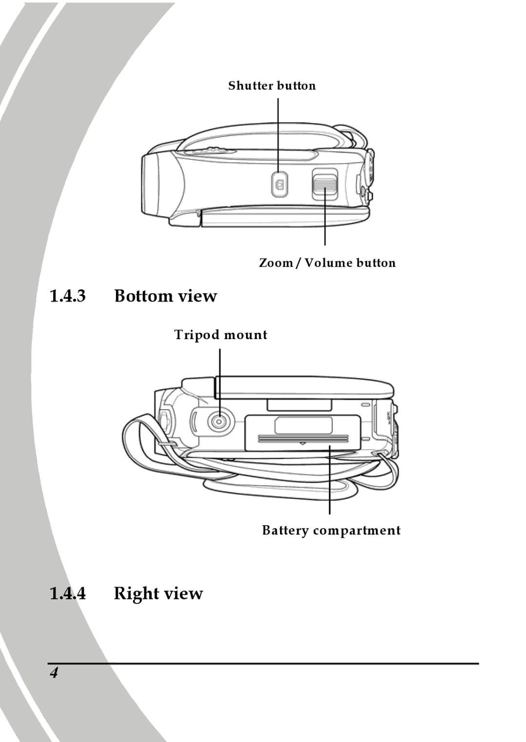 DXG Technology DXG-517V HD manual Bottom view, Right view 